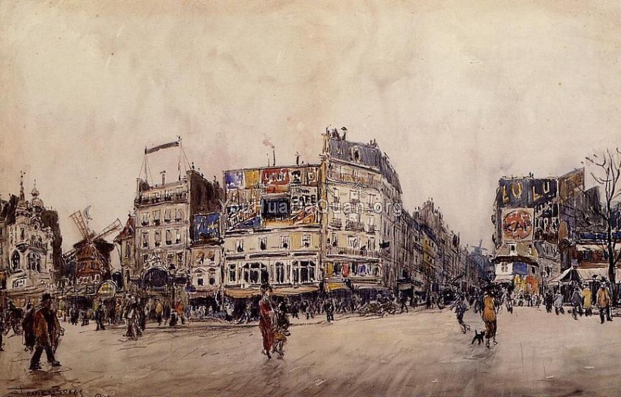 The Moulin Rouge and the Rue Lepic as Seen from the Place Bl - 弗兰克·博格斯